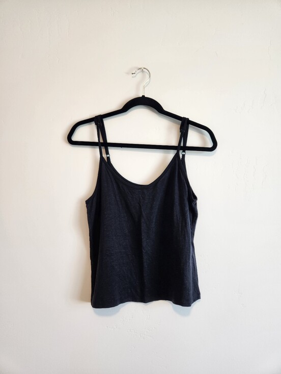 Free People Tops - NWT Free People Black Spaghetti Strap Tank Top Size Medium